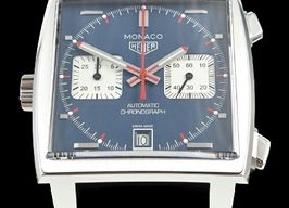 TAG Heuer Monaco Calibre 11 CAW211P.FC6356 (2024) - Blauw wijzerplaat 39mm Staal