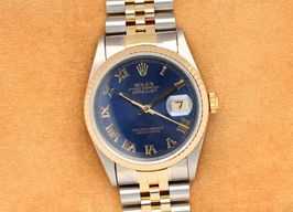 Rolex Datejust 36 16233 (1996) - Blauw wijzerplaat 36mm Goud/Staal