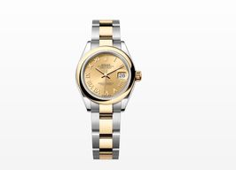 Rolex Lady-Datejust 279163 (2024) - Champagne wijzerplaat 28mm Goud/Staal