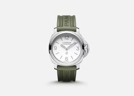 Panerai Luminor Base Logo PAM01087 (2024) - Wit wijzerplaat 44mm Staal