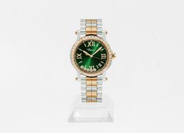 Chopard Happy Sport 278582-6008 (2024) - Groen wijzerplaat 36mm Goud/Staal