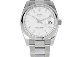 Rolex Oyster Perpetual Date 115200 (2013) - Wit wijzerplaat 34mm Staal