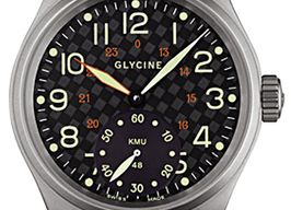 Glycine Vintage 3889.19-LB9 (LB33) (2018) - Black dial 48 mm Steel case