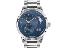 Glashütte Original PanoMaticLunar 1-90-02-46-32-71 (2023) - Blauw wijzerplaat 40mm Staal