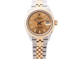 Rolex Lady-Datejust 279173 (2024) - Champagne wijzerplaat 28mm Goud/Staal