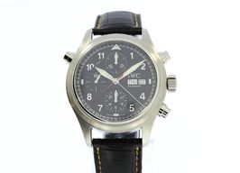 IWC Pilot Double Chronograph IW371333 (2003) - Black dial 42 mm Steel case