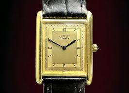 Cartier Tank Vermeil 681006 (1984) - Champagne wijzerplaat 23mm Goud/Staal