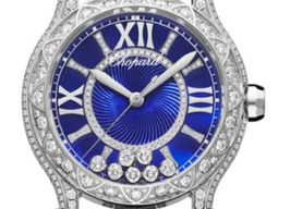 Chopard Happy Sport 274891-1016 (2023) - Blauw wijzerplaat 36mm Witgoud