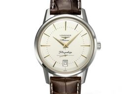 Longines Flagship Heritage L4.795.45.80 (Onbekend (willekeurig serienummer)) - Zwart wijzerplaat 39mm Staal