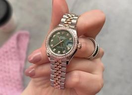 Rolex Lady-Datejust 279381RBR (2024) - Groen wijzerplaat 28mm Staal
