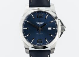 Longines Conquest L3.760.4.96.6 (2023) - Blauw wijzerplaat 43mm Staal