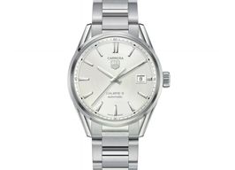 TAG Heuer Carrera Calibre 5 WAR211B.BA0782 (2024) - Wit wijzerplaat 39mm Staal