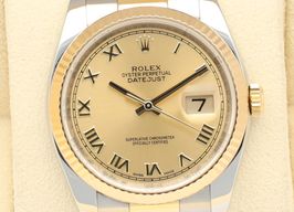 Rolex Datejust 36 116233 (2015) - Champagne dial 36 mm Gold/Steel case