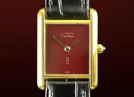 Cartier Tank 366001 (1990) - Red dial 20 mm Gold/Steel case