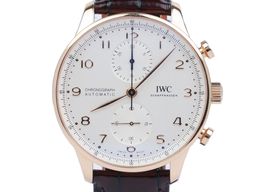 IWC Portuguese Chronograph IW371611 (2022) - Silver dial 41 mm Red Gold case