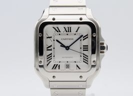 Cartier Santos WSSA0009 (2018) - White dial 40 mm Steel case