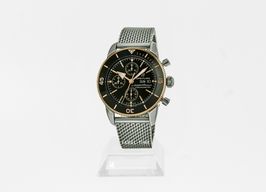 Breitling Superocean Heritage II Chronograph U13313121B1A1 (2024) - Zwart wijzerplaat 44mm Goud/Staal