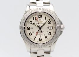 Breitling Colt GMT A32350 (Onbekend (willekeurig serienummer)) - Zilver wijzerplaat 40mm Staal