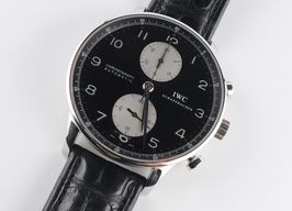 IWC Portuguese Chronograph IW371404 (2006) - Black dial 41 mm Steel case