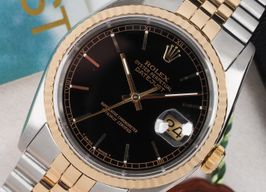 Rolex Datejust 36 16233 (1992) - Zwart wijzerplaat 36mm Goud/Staal