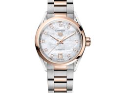 TAG Heuer Carrera Lady WBN2450.BD0569 (2024) - Wit wijzerplaat 29mm Goud/Staal