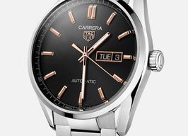 TAG Heuer Carrera Calibre 5 WBN2013.BA0640 (2024) - Zwart wijzerplaat 41mm Staal