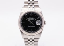Rolex Datejust 36 16234 (1989) - Zwart wijzerplaat 36mm Staal