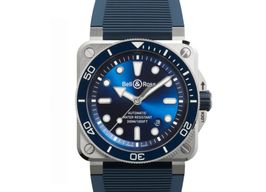 Bell & Ross BR 03 BR03A-D-BLU-ST/SRB (2024) - Blauw wijzerplaat 42mm Staal