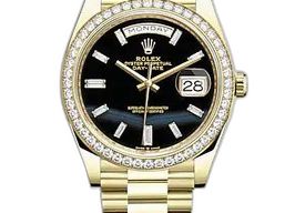 Rolex Day-Date 40 228348RBR (2022) - Black dial 40 mm Yellow Gold case
