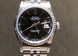 Rolex Datejust 36 16220 (1988) - Zwart wijzerplaat 36mm Staal