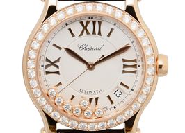 Chopard Happy Sport 274808-5003 (2022) - Zilver wijzerplaat 36mm Roségoud