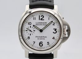 Panerai Luminor Marina 8 Days PAM00563 (2018) - Wit wijzerplaat 44mm Staal
