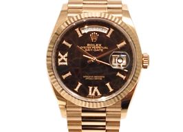 Rolex Day-Date 36 128235 (2022) - Black dial 36 mm Rose Gold case