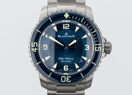 Blancpain Fifty Fathoms 5015-12B40-98B (2024) - Blauw wijzerplaat 46mm Titanium