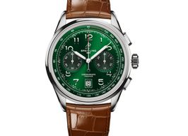 Breitling Premier AB0145371L1P1 (2023) - Groen wijzerplaat 42mm Staal