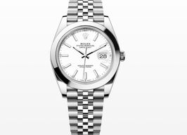 Rolex Datejust 41 126300 (2024) - Wit wijzerplaat 41mm Staal