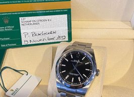 Rolex Oyster Perpetual 114300 (2019) - Black dial 39 mm Steel case