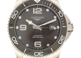 Longines HydroConquest L3.781.4.76.6 (2024) - Grijs wijzerplaat 41mm Staal