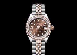 Rolex Lady-Datejust 279381RBR (2023) - Brown dial 30 mm Gold/Steel case