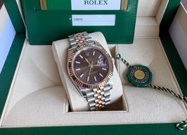 Rolex Datejust 41 126331 (2019) - Brown dial 41 mm Gold/Steel case