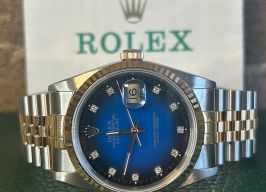 Rolex Datejust 36 16233 (1991) - Blauw wijzerplaat 36mm Goud/Staal