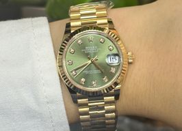 Rolex Datejust 31 278278 (2024) - Green dial 37 mm Yellow Gold case