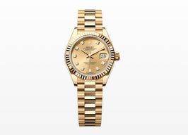 Rolex Lady-Datejust 279178 (2021) - Champagne wijzerplaat 28mm Geelgoud