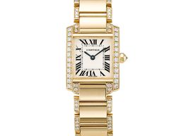 Cartier Tank Française 2385 (Onbekend (willekeurig serienummer)) - Wit wijzerplaat 25mm Geelgoud