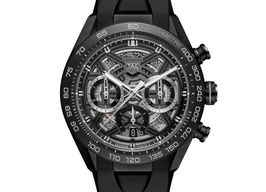 TAG Heuer Carrera CBU2080.FT6272 (2024) - Zwart wijzerplaat 44mm Titanium