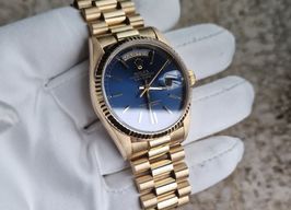 Rolex Day-Date 36 18038 (1987) - Blauw wijzerplaat 36mm Geelgoud