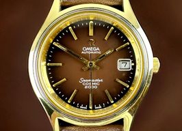 Omega Seamaster Cosmic 166.128 (1974) - Brown dial 38 mm Gold/Steel case