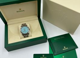 Rolex Oyster Perpetual 41 124300 (2022) - Blauw wijzerplaat 41mm Staal