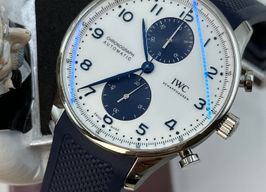 IWC Portuguese Chronograph IW371620 (2023) - Wit wijzerplaat 41mm Staal