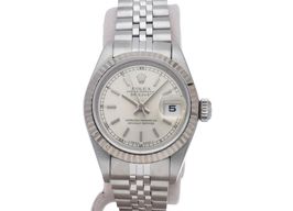 Rolex Lady-Datejust 69174 (1990) - Zilver wijzerplaat 26mm Staal